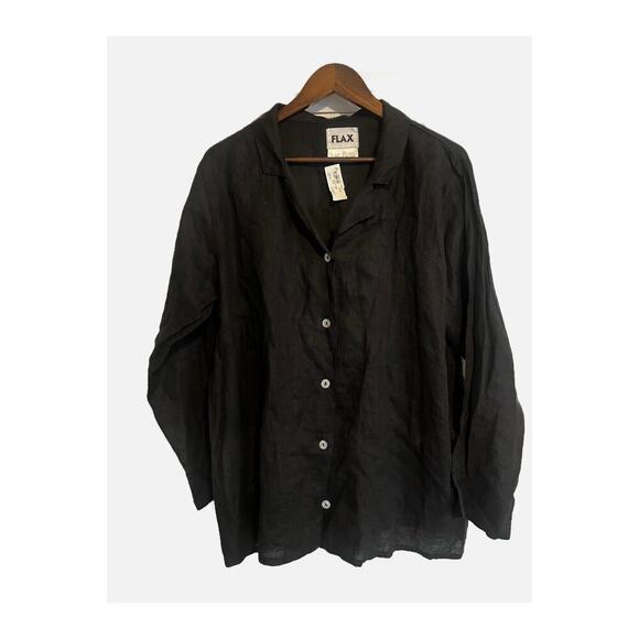 Flax NWT Black Linen Lagenlook Pants Set Small and Medium - Picture 2 of 8